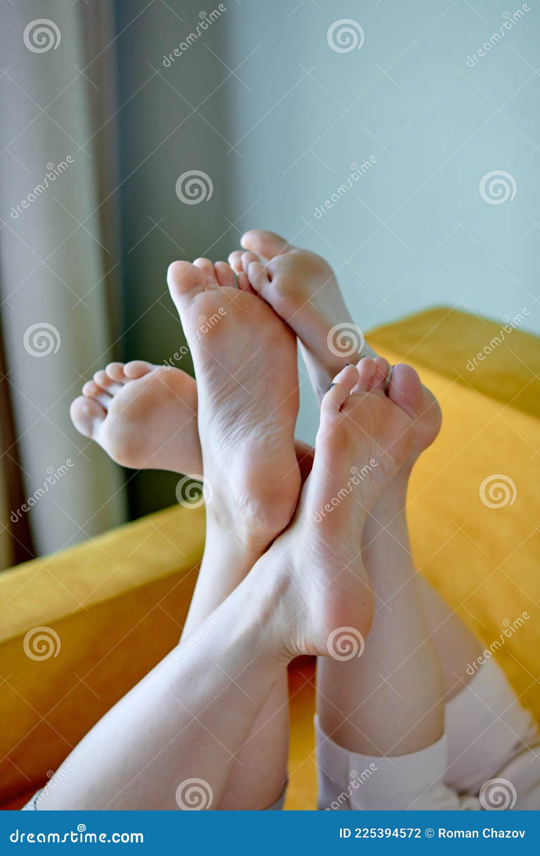 lesbians footsie