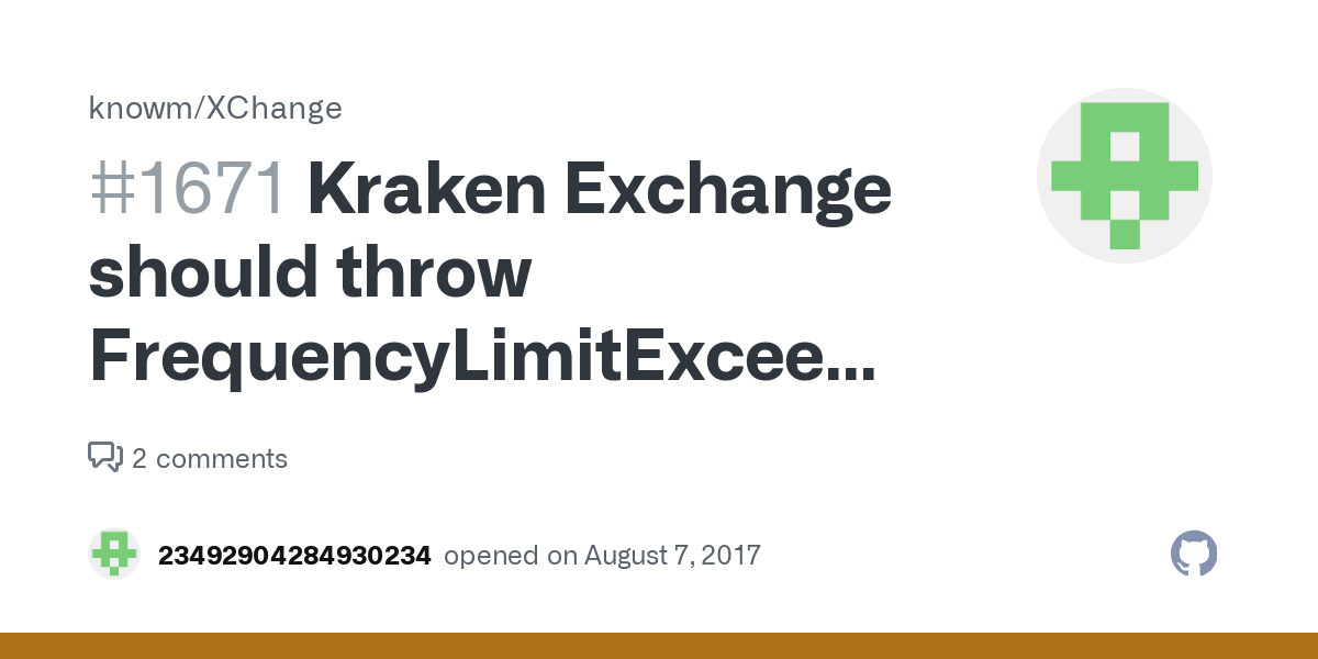 kraken rate limit exceeded