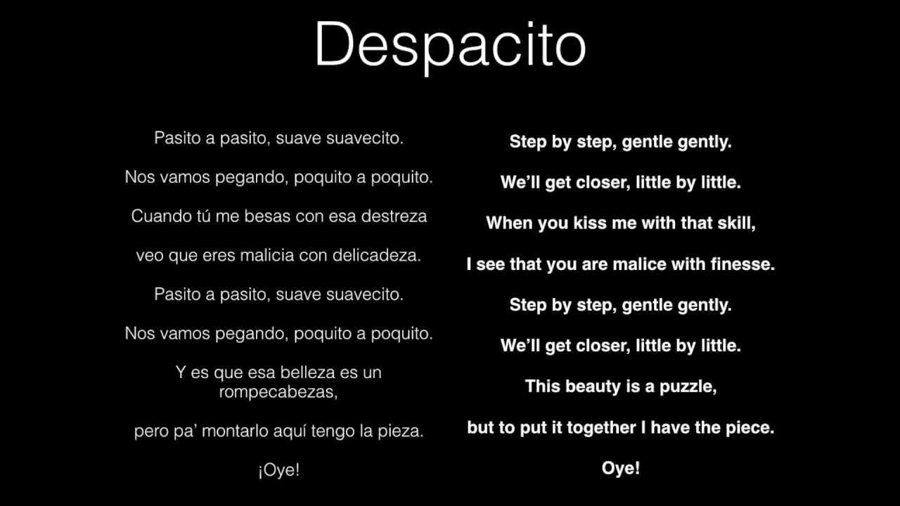 translate the song despacito