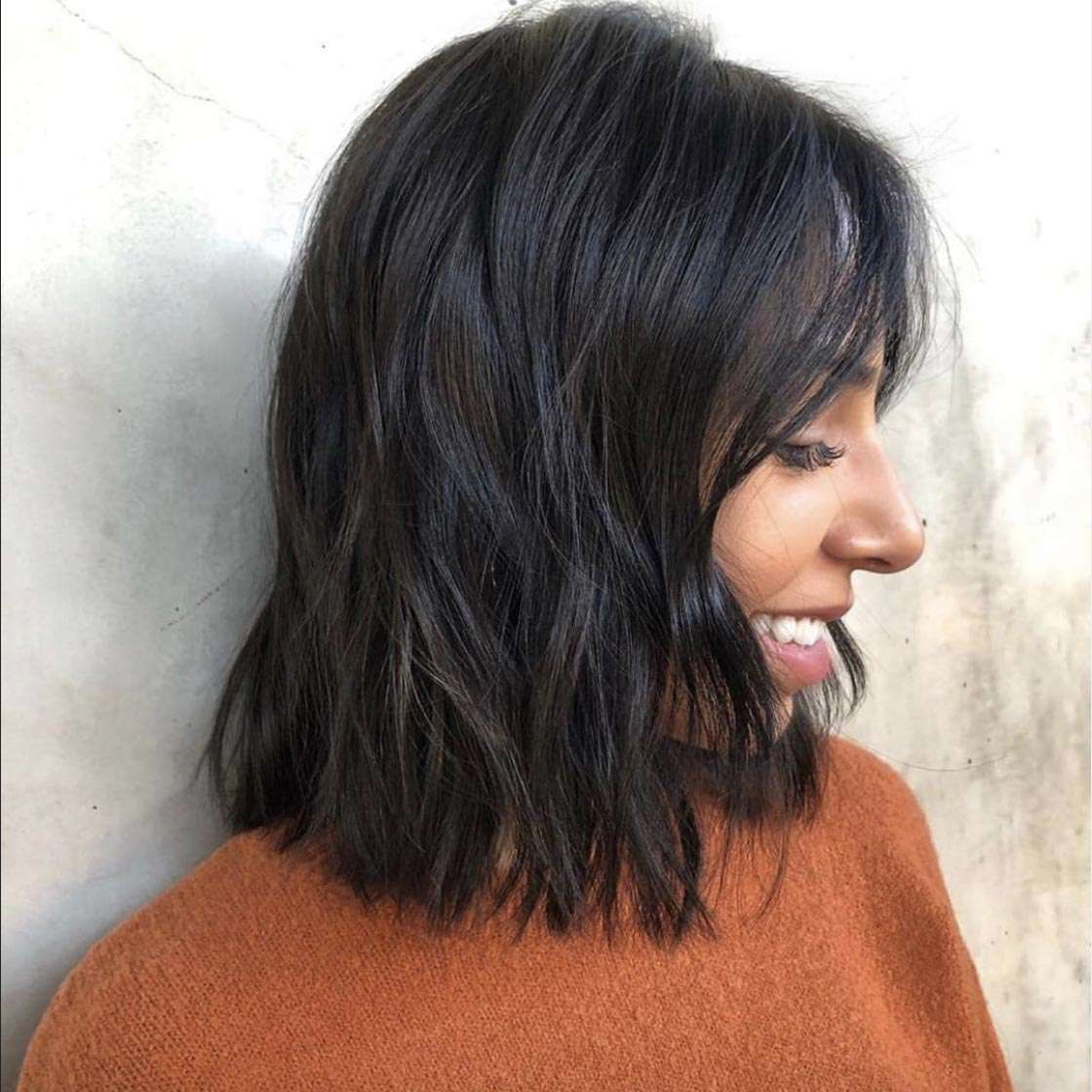 short to mid length hair