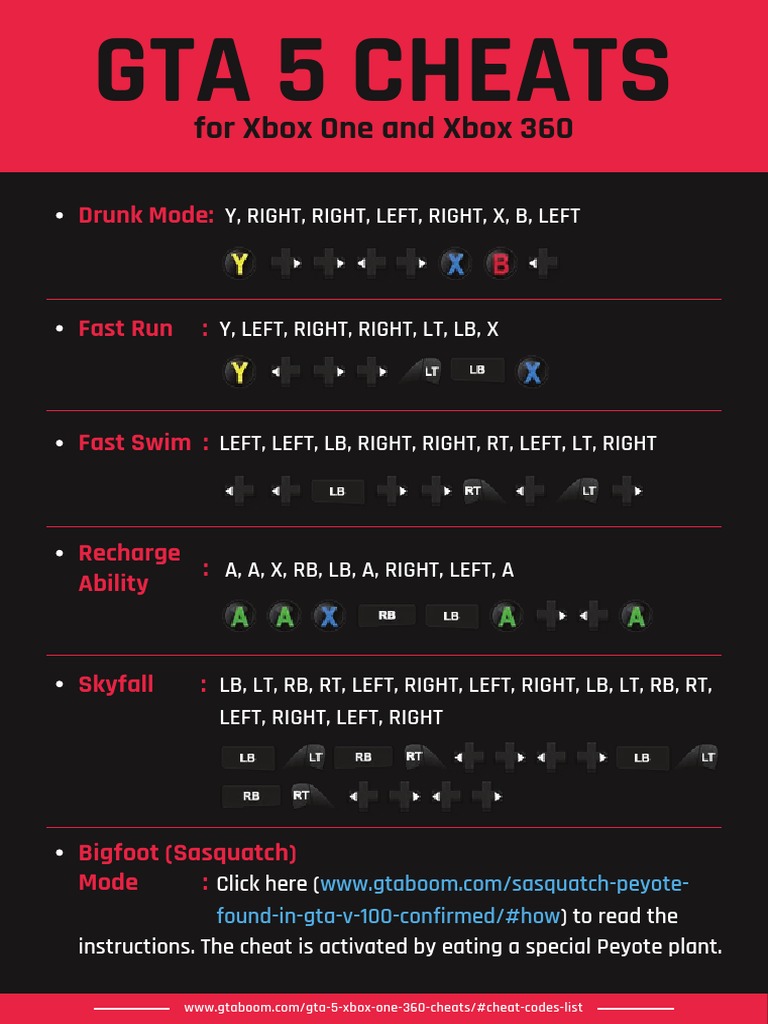 xbox gta 5 cheats