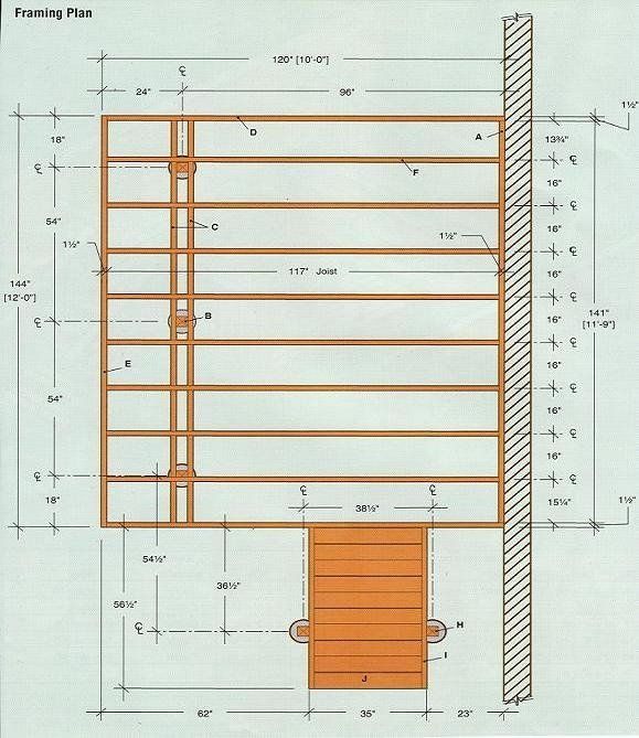 12x10 deck plans