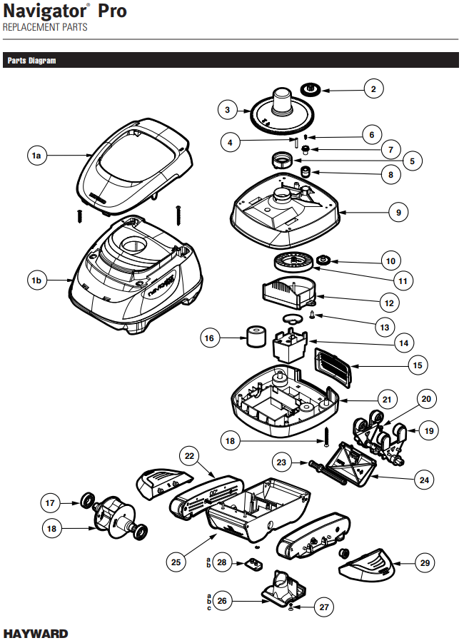 hayward navigator parts