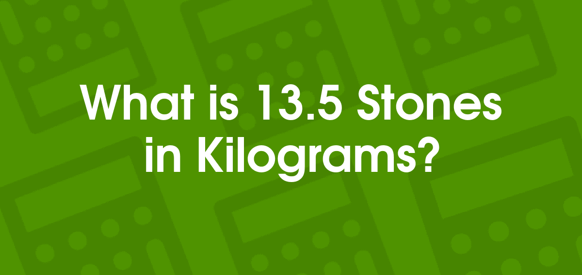 13.5 stone in kg