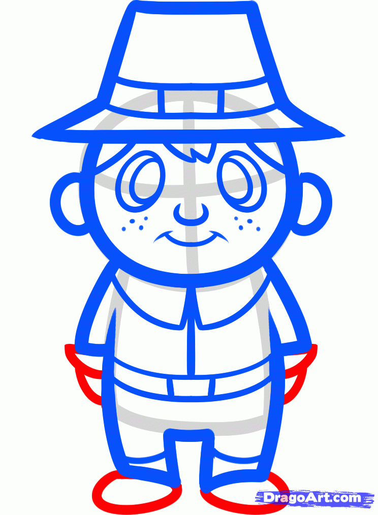 pilgrim cartoon drawing