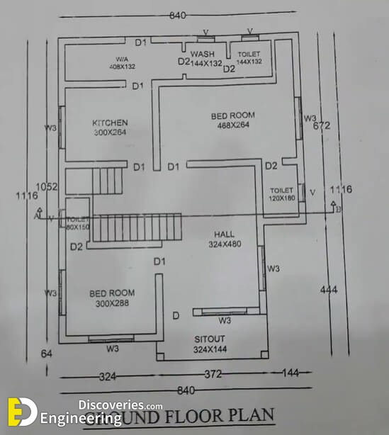 1400 sq ft house design for middle class