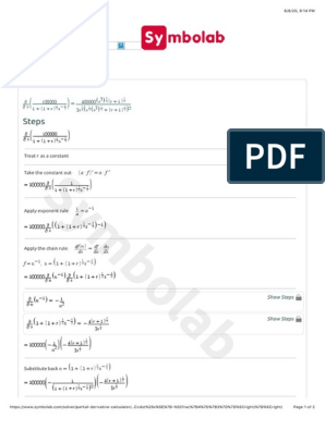 derivative calculator symbolab