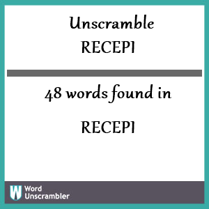 unscramble recipe