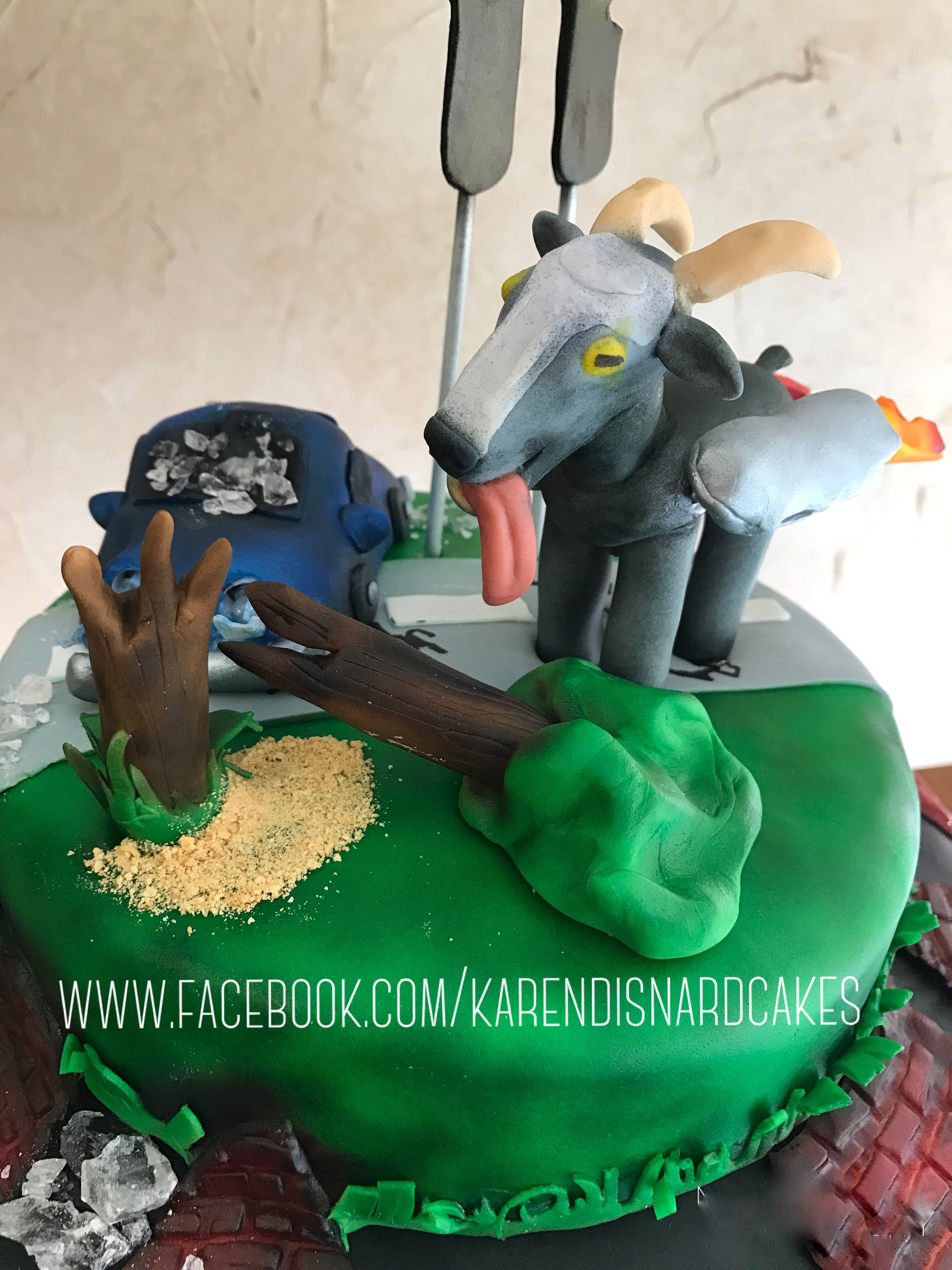 goat simulator cake