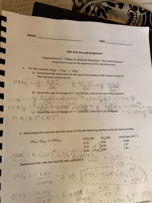 pre laboratory assignment chemistry answers