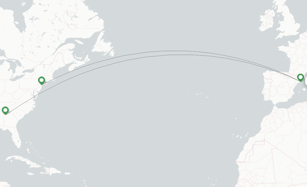 flights from dtw to barcelona