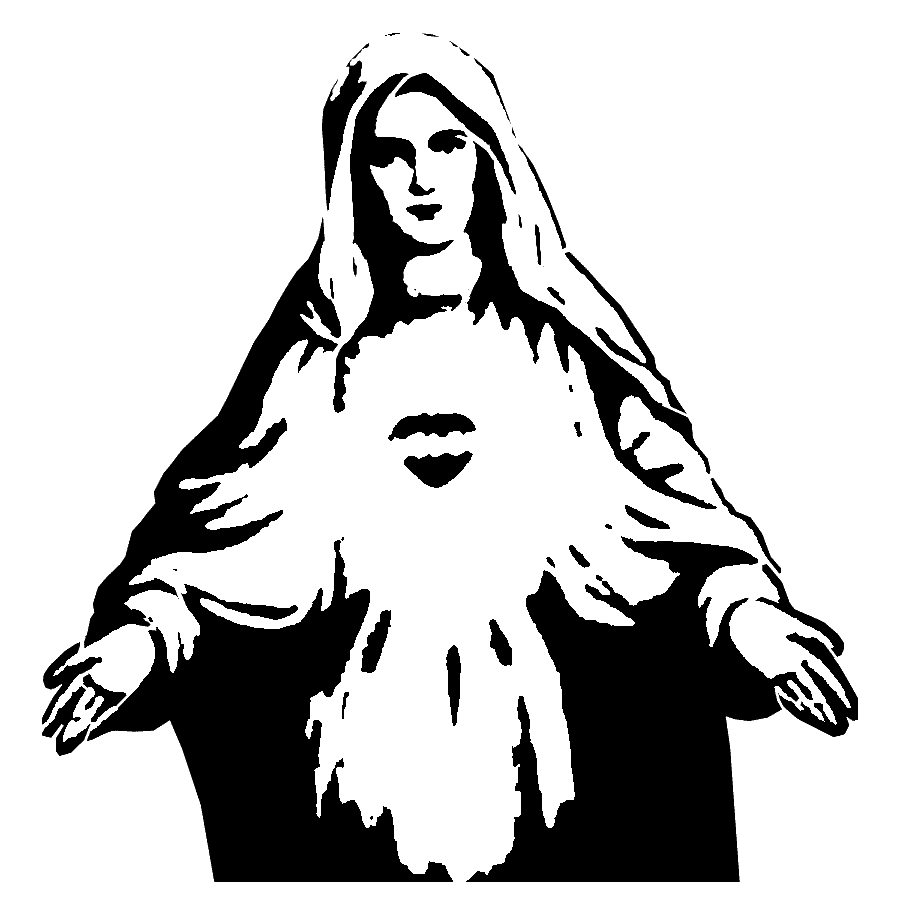 virgin mary stencil