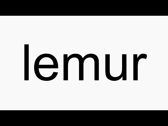 lemur pronunciation