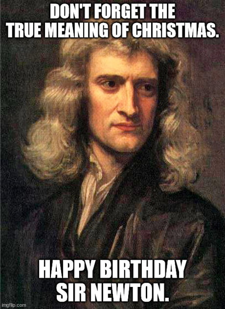 meme de isaac newton