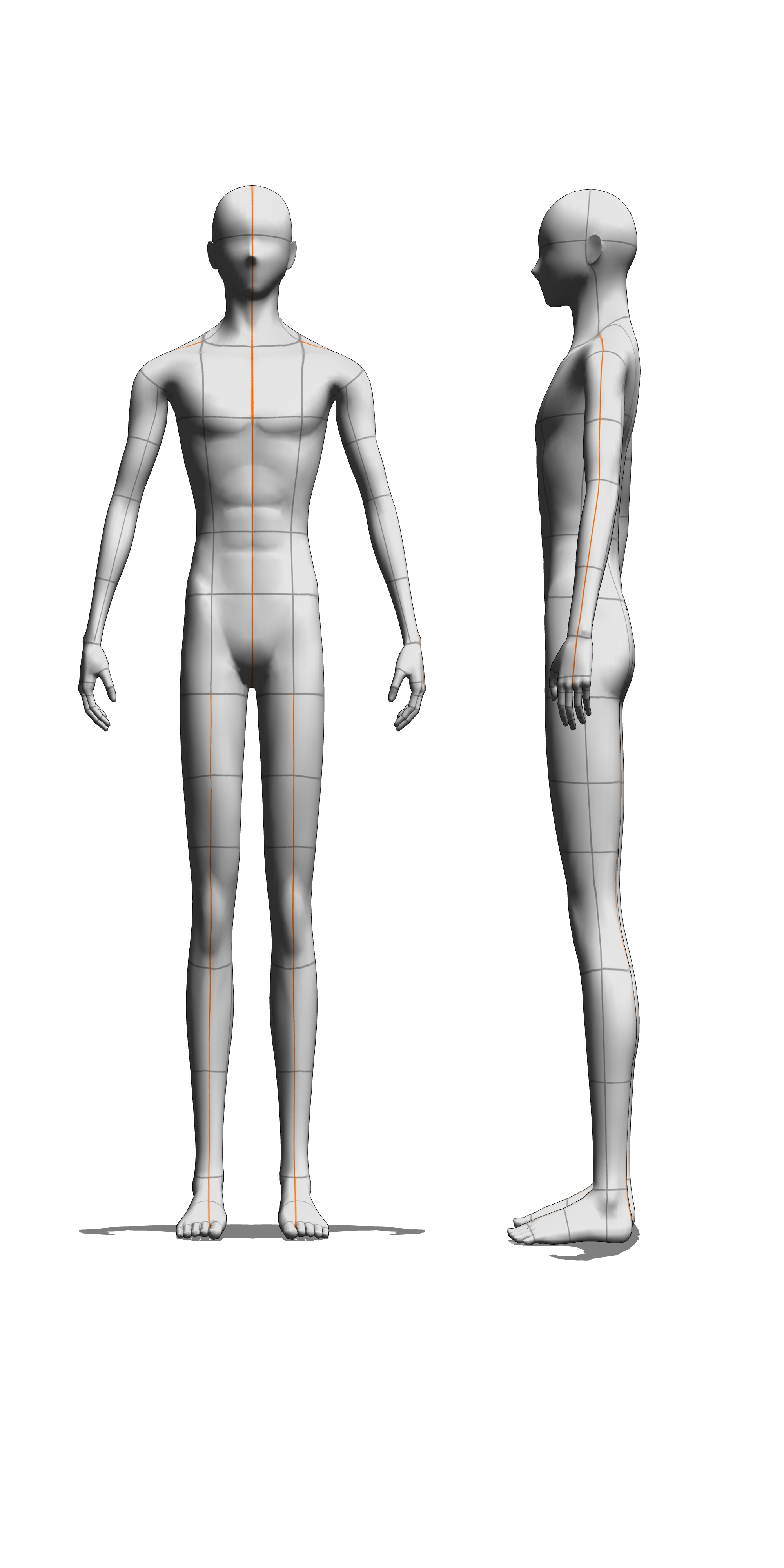 anime male body reference