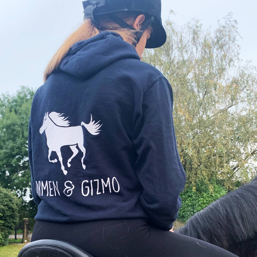 horse hoodie personalised