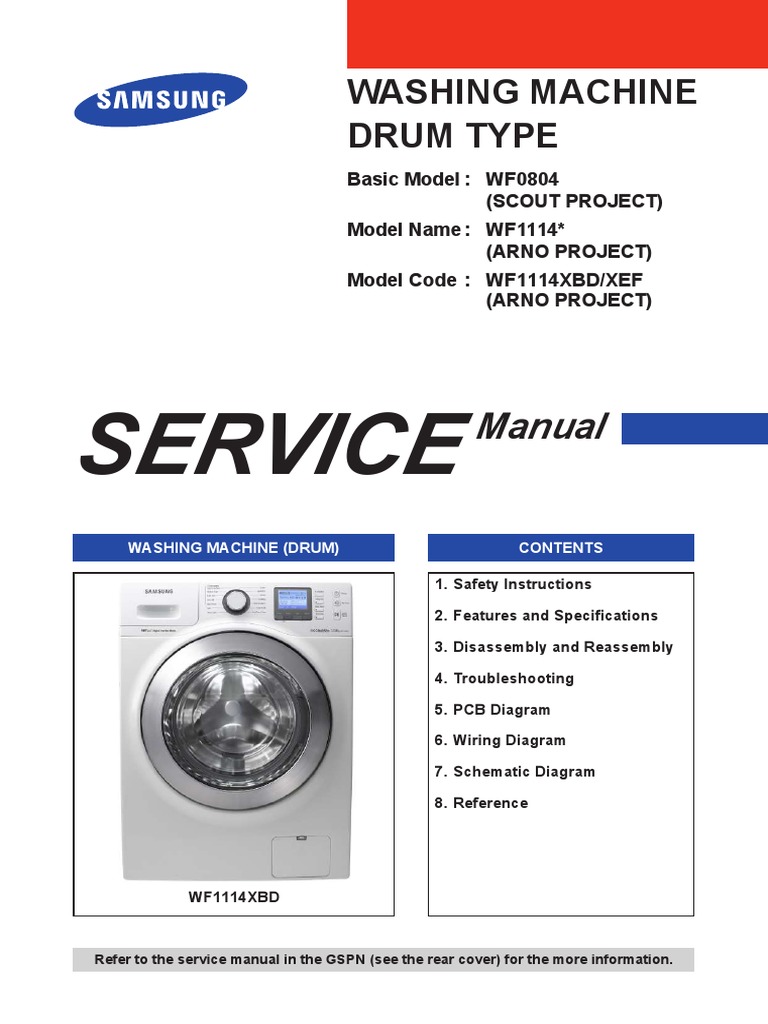 samsung washing machine manual