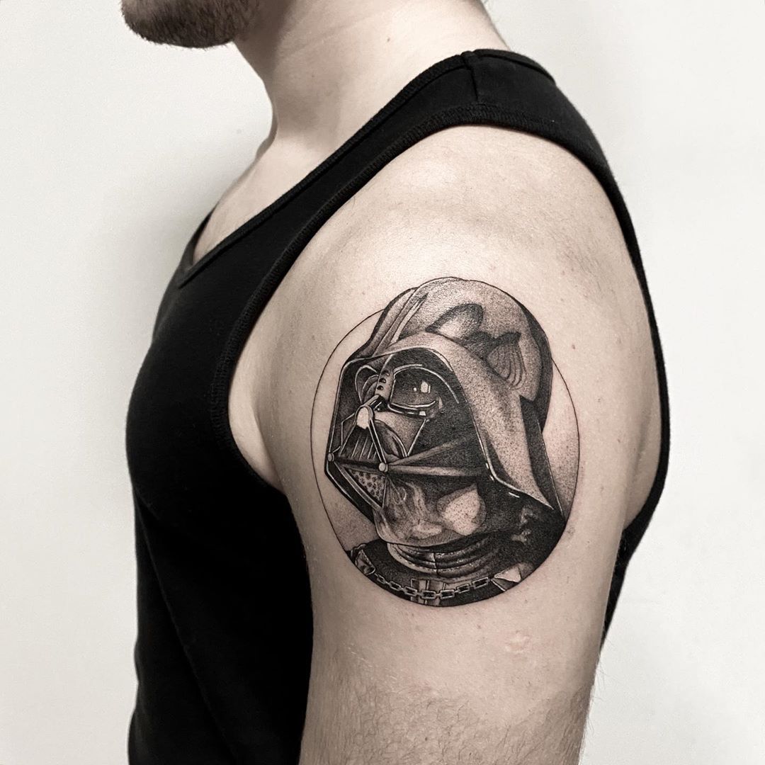 darth vader helmet tattoo