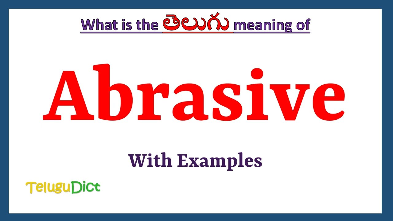 abrasive meaning in telugu