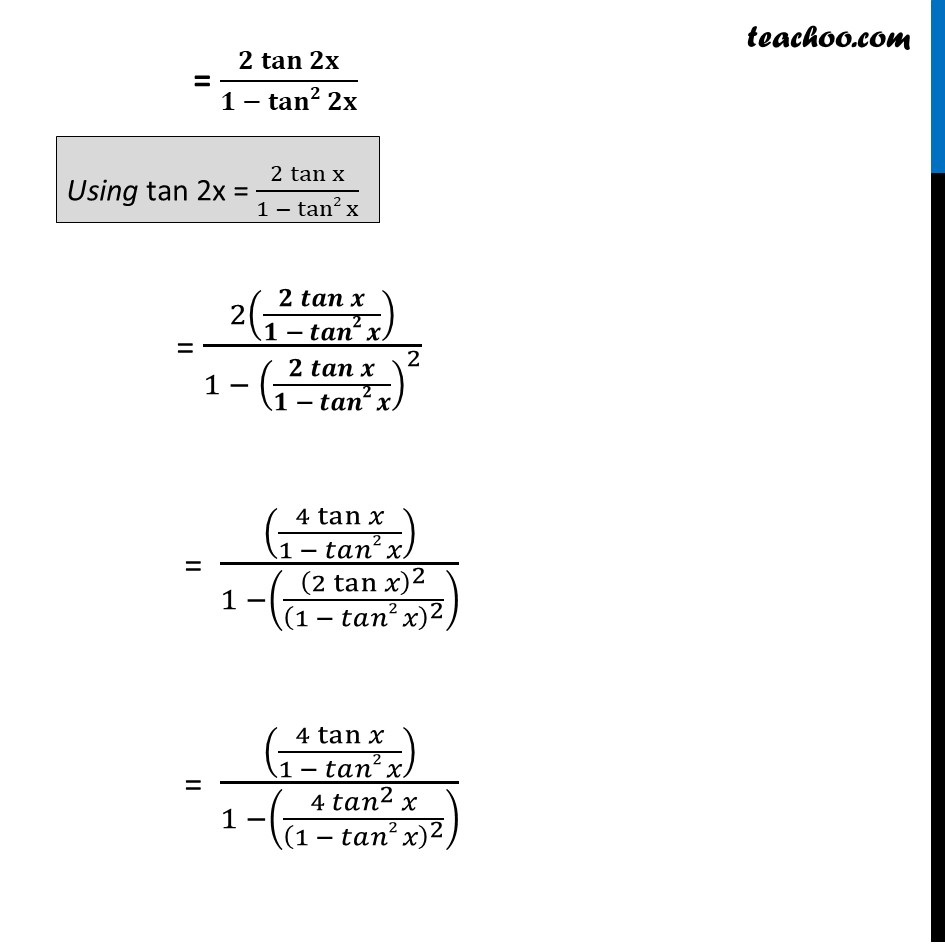 tan4x formula