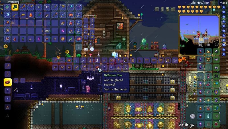 hellstone bar recipe terraria