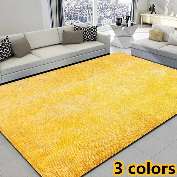 yellow carpet living room