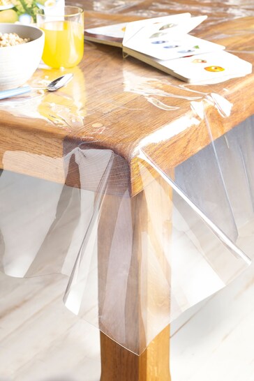 clear tablecloth