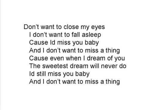 i don t want to miss you lyrics