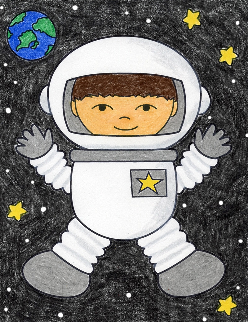 simple astronaut drawing