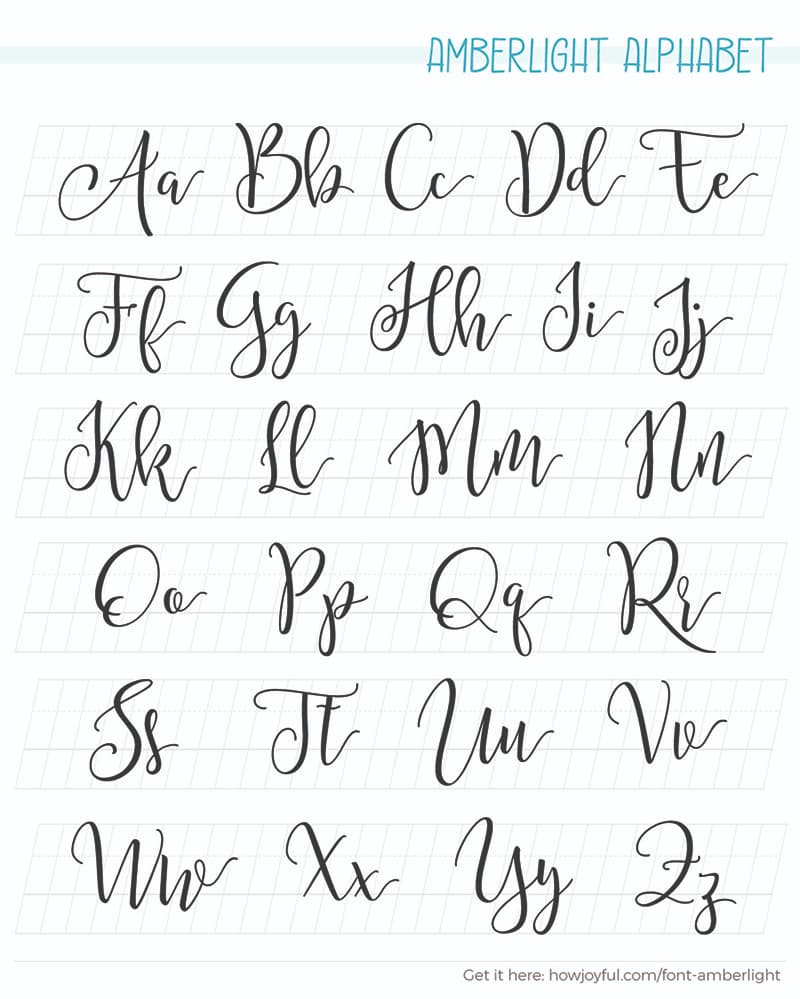 hand lettering alphabet