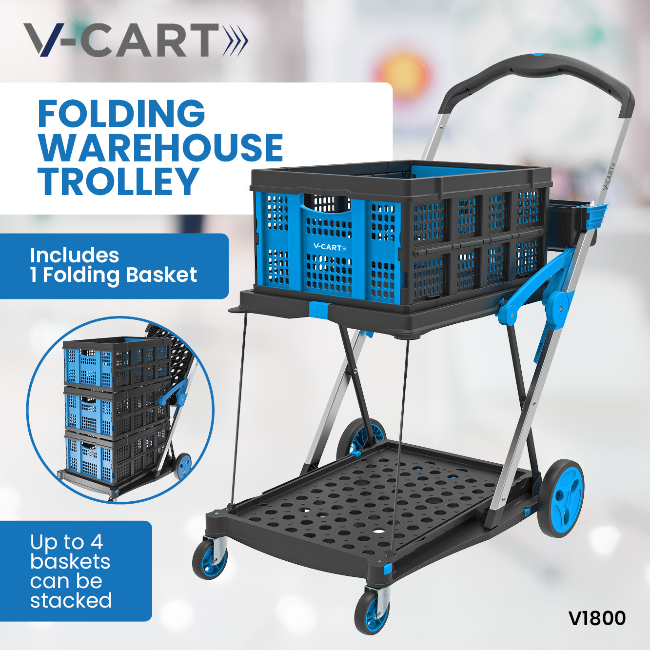 v cart folding trolley