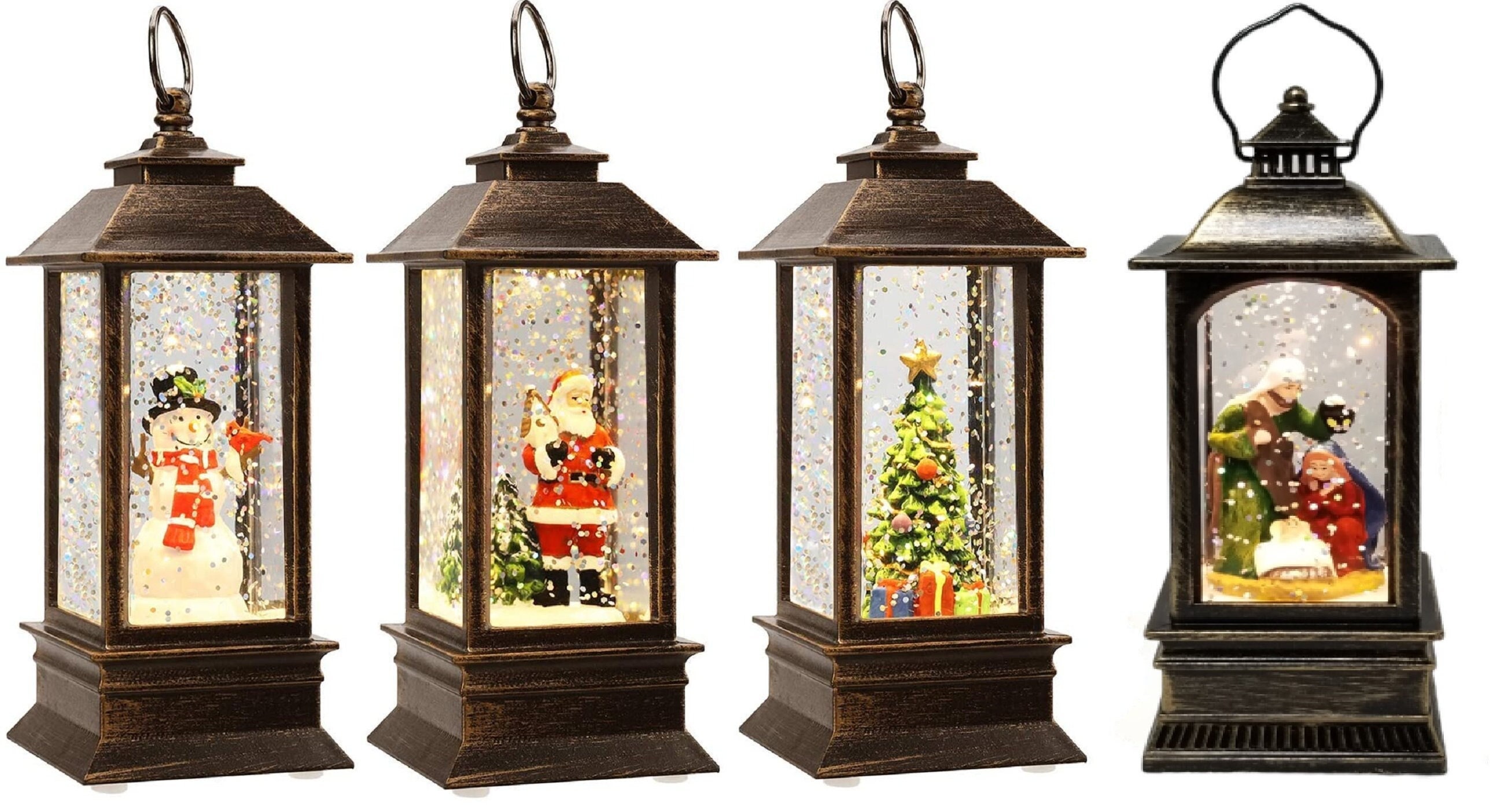 snow globe lantern christmas