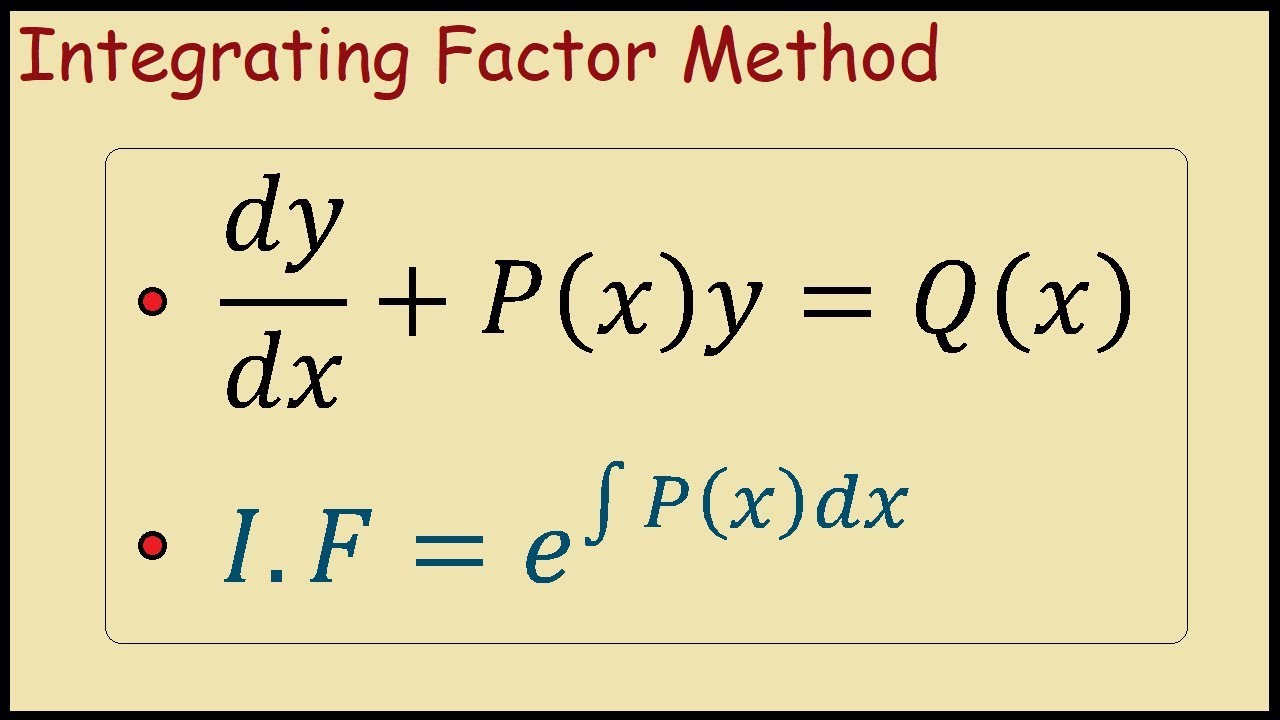 integrating factor calculator