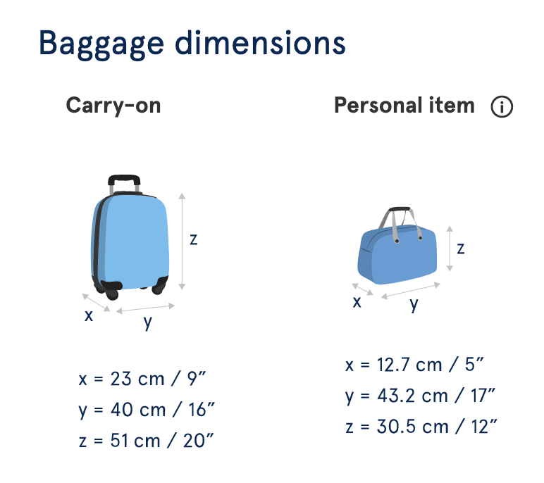 hand luggage weight air transat