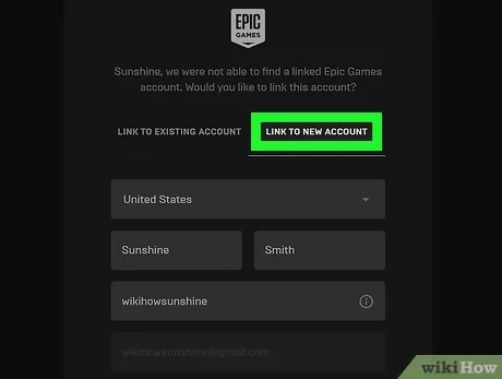 epic games account create