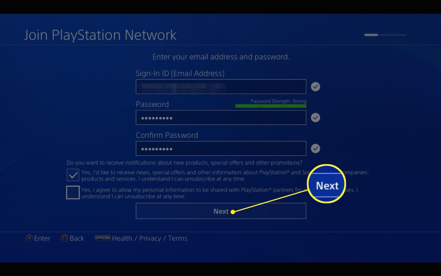 playstation network account