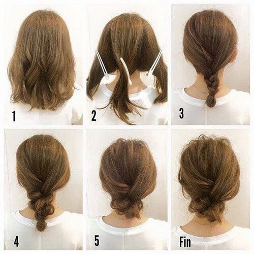 easy updo hairstyles medium length hair