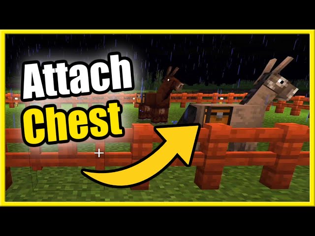 how to place a chest on a horse in minecraft