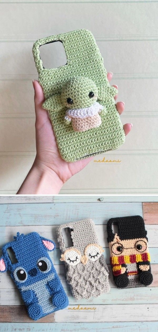 crochet cell phone case