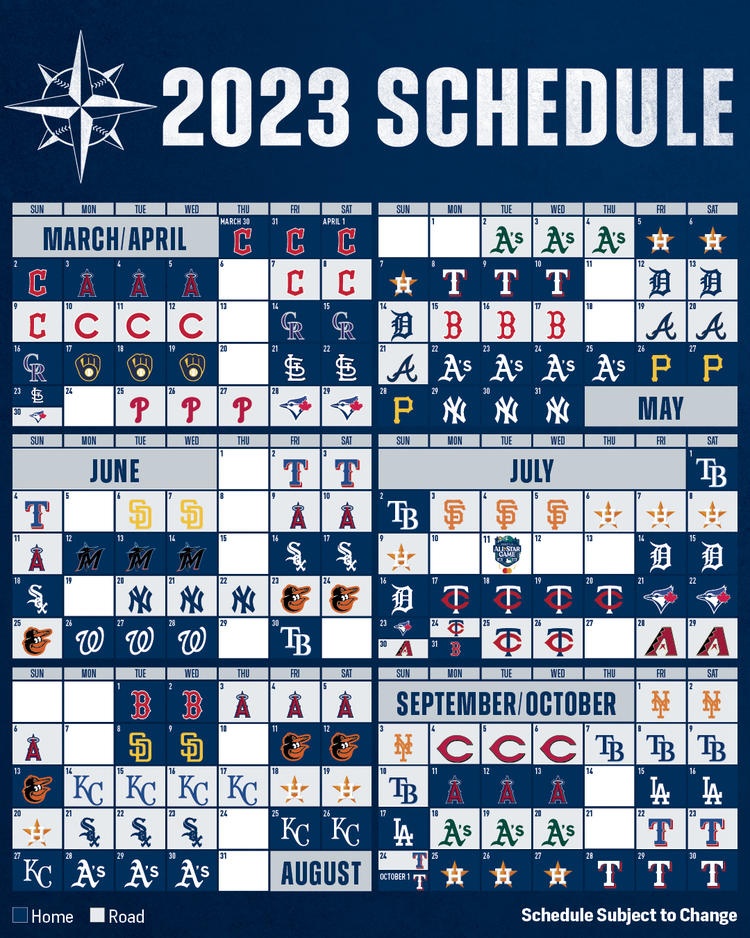 mariners schedule