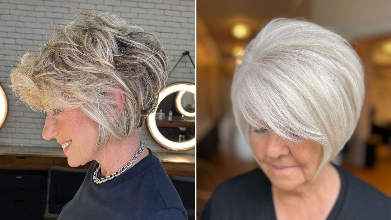 short hairstyles for fine hair over 60