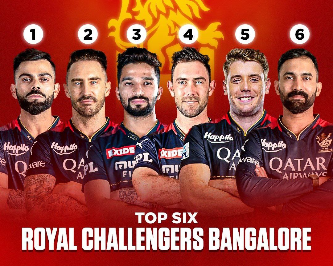 rcb batting order 2022