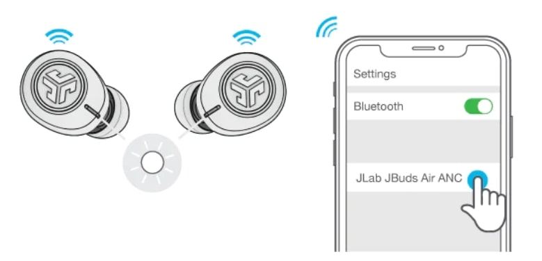 how to pair jlab earbuds