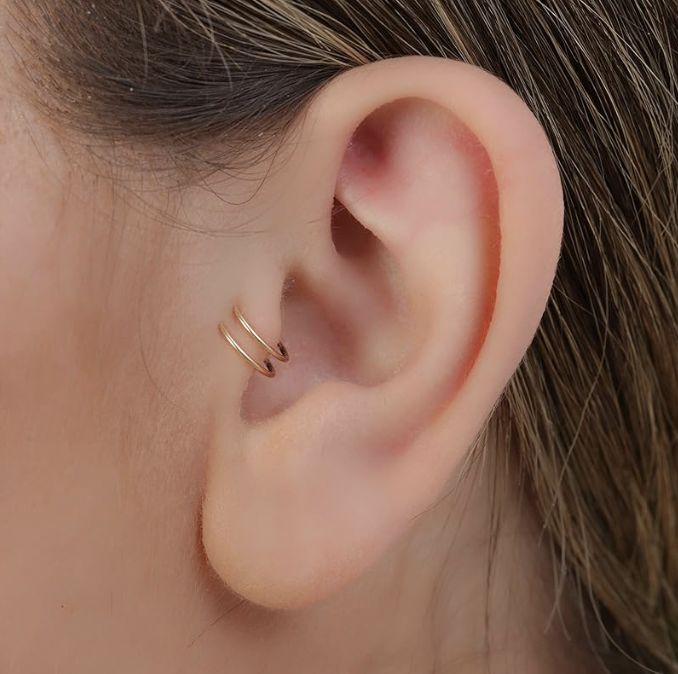 hoop tragus piercing