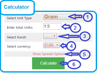 cost of gold per gram calculator