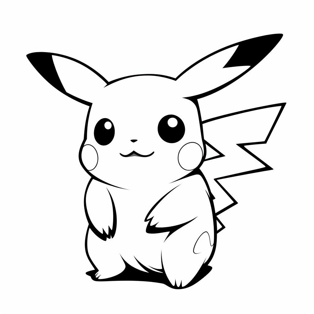 dibujos pikachu para colorear