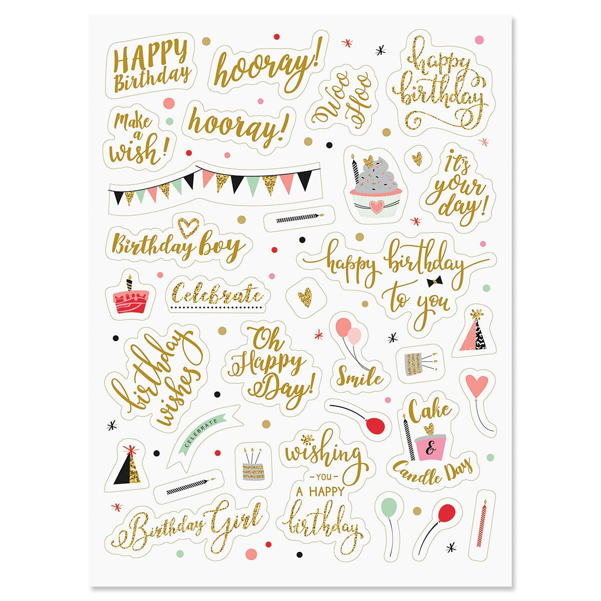 birthday scrapbook stickers