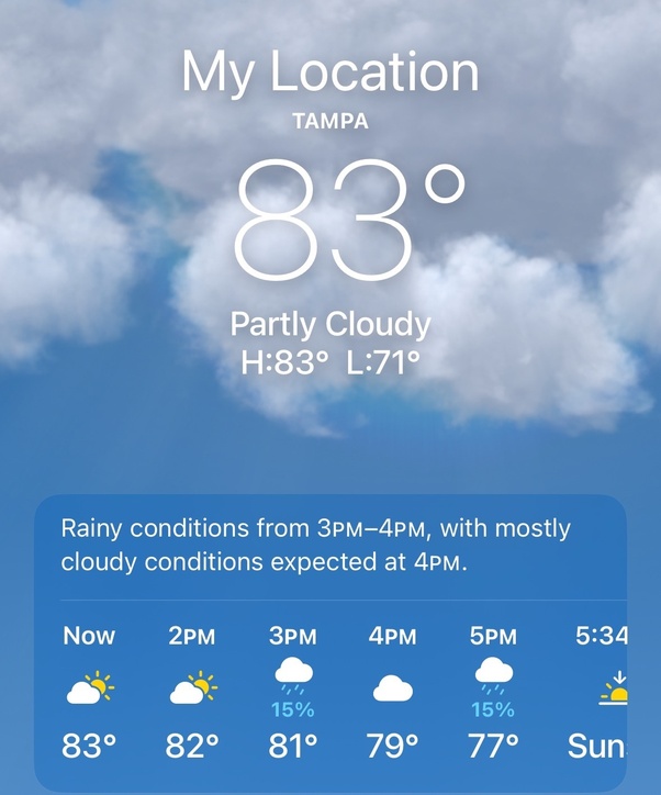 weather today at my location