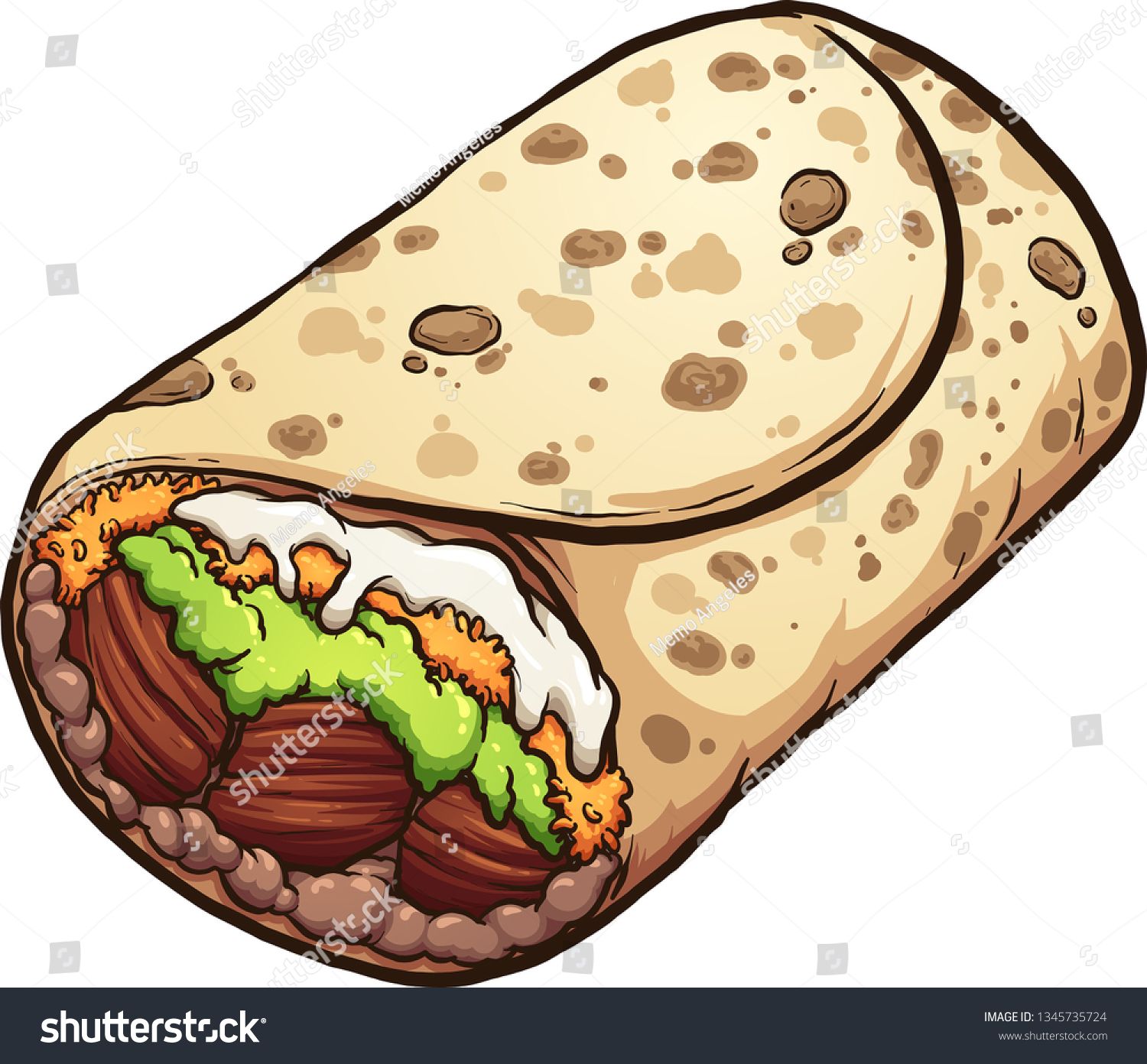 cartoon burrito