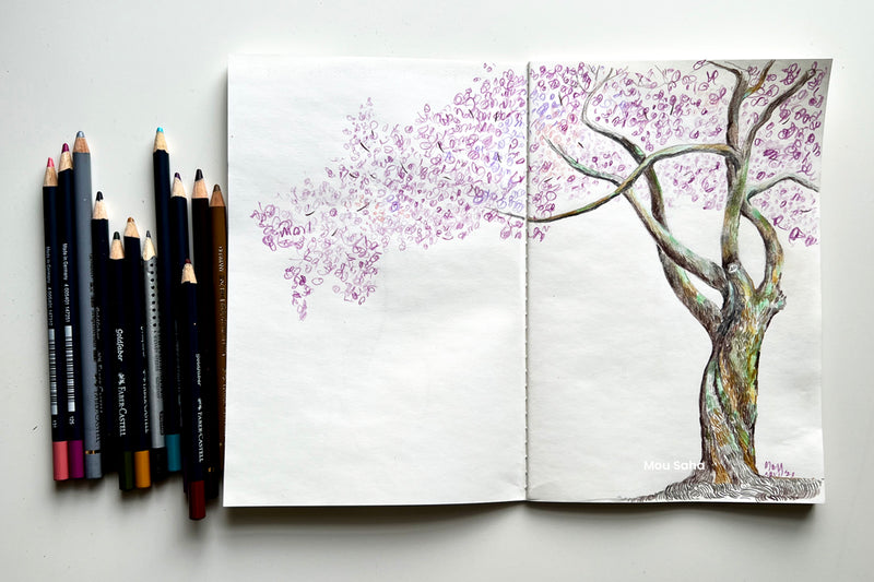 blooming tree drawing